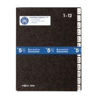 PAGNA Pultordner 24121-04 DIN A4 1-12/Jan-Dez 12Fächer Hartpappe schwarz