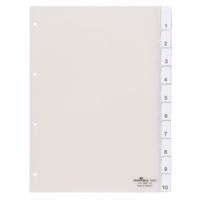 DURABLE Register 682119 DIN A4 10teilig Hartfolie transparent
