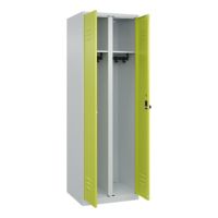 C+P Schwarz-Weiß-Spind Classic PLUS 1850x600x500mm 2Abteile lgr/cgn