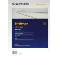 Soennecken Briefblock 2397 DIN A4 4fach gelocht kariert 100Blatt weiß