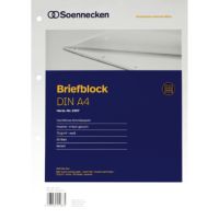 Soennecken Briefblock 2307 DIN A4 gelocht kariert 50Blatt weiß