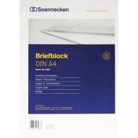 Soennecken Briefblock 2303 DIN A4 gelocht Lineatur27 liniert 50Blatt