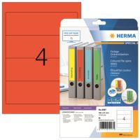 HERMA Ordneretikett 5097 192x61mm selbstklebend rot 80 Stück