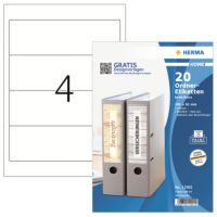 HERMA Ordneretikett 12901 192x61mm ablösbar weiß 20 Stück