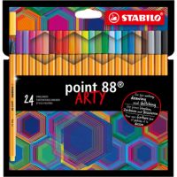 STABILO Fineliner point 88 ARTY 8824/1-20 0,4mm sort 24St