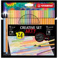 STABILO Set ARTY 8868/24-1-20 sort 12xPen 68 12xpoint 88