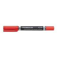 STAEDTLER Permanentmarker Lumocolor duo 348-2 0,6mm/1,5mm rot