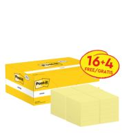 Post-it Haftnotiz Notes 654Y-20 76x76mm 100Blatt gelb 20 Stück