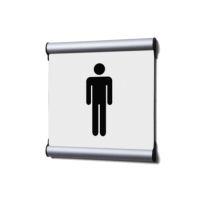 Showdown Türschild 15,5x15,5cm Herren ws