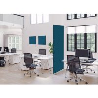 Showdown Wanddekoration Set 40x40cm Hexagon bl