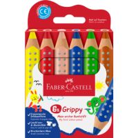 Faber-Castell Buntstift Grippy 110630 sort 6St