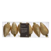 DECORIS 028570 Decoris Zapfen Mix go 6St