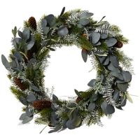 EVERLANDS Weihnachtskranz Modern 40cm gn/si