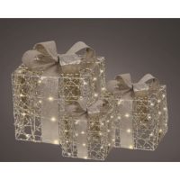 LUMINEO 489652 Lumineo Geschenkschachtel Micro LED 25x25x30cm