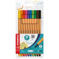 STABILO Fineliner point 88 8810 0,4mm farbig sortiert 10 Stück