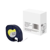 Schriftband wie Dymo S0721730 12mmx4m schwarz auf silber