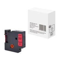 Schriftband wie Dymo S0720720 9mmx7m schwarz auf rot
