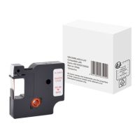 Schriftband wie Dymo S0720550 12mmx7m rot auf weiß