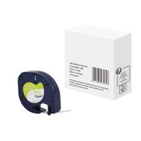 Schriftband wie Dymo S0721520 12mmx4m schwarz auf weiß