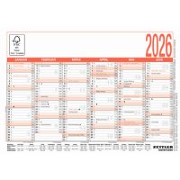 ZETTLER Arbeitstagekalender 2026 900-0000 A6