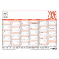 ZETTLER Tafelkalender 2026 907-0000 6 Monate 1 Seite