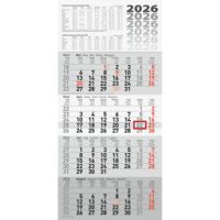 rido/ide Wandkalender 2026 7033420006 33x63,5cm gr 4M/1S