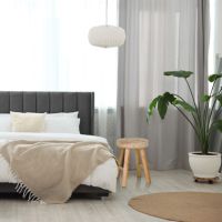 hjh OFFICE 830127 Sitzhocker RUSTIKO W Paulownia-Holz