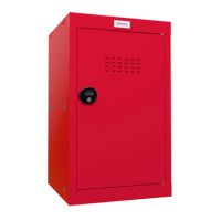 Phoenix CL0644RRC Würfel-Schließfach 87l Zahlenschloss rot