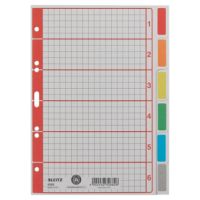Leitz Kartonregister 43550085 DIN A5 6Blatt blanko grau