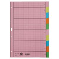 Leitz Register 43400000 blanko DIN A4 10teilig Papier sortiert