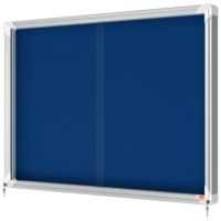 Nobo Schaukasten 1902565 Innen 8xA4 Schiebetür Textil bl