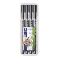 STAEDTLER Folienstift Lumocolor 318-9WP4HZ 0,6mm sw 4St