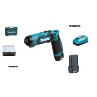 Makita Akkubohrschrauber DF012DSE mit 2 Akkus und Koffer