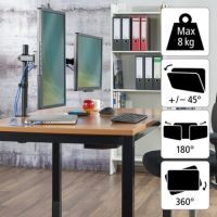 Hama Monitorarm FULLMOTION 00118491 2fach 13-32Zoll schwarz