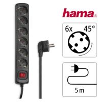 Hama Steckdosenleiste 00137266 6fach Schalter 5m sw