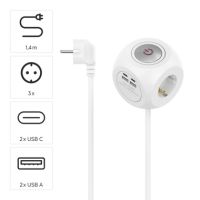 Hama Steckdosenwürfel 00223195 3fach 1,4m ws