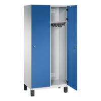 C+P Umkleidespind 4510022S10048 Füße 2Abteile B800mm lgr/ebl