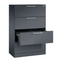 C+P Hängeregistraturschrank Asisto 146023412S10106 A4 2bahnig sgr/sgr