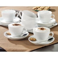 Esmeyer Cappuccinotasse Bistro 52 433-213 weiß 6 Stück +Untertasse