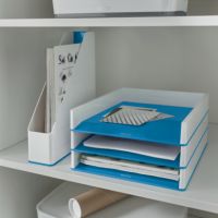 Leitz Stehsammler WOW 53621036 DIN A4 PS weiß/blau