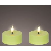 LUMINEO 890542 LUMINEO Solar Kerze 7x3,2cm gn 2St