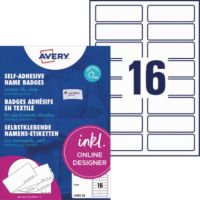 Avery Zweckform Namensetikett L4783-20 88,9x31mm weiß 320 Stück