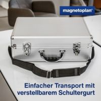 Magnetoplan Moderationskoffer 11115 47x16,5x34cm silber +Zubehör