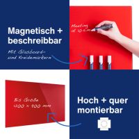 magnetoplan Design-Glasboards 13408006 magnetisch rot