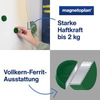 magnetoplan Magnet Discofix Magnum 1660005 34mm grün 10 Stück