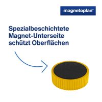 magnetoplan Magnet Discofix Magnum 1660002 34mm gelb 10 Stück