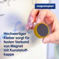 magnetoplan Magnet Discofix Magnum 1660002 34mm gelb 10 Stück