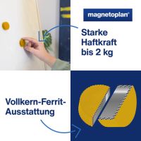 magnetoplan Magnet Discofix Magnum 1660002 34mm gelb 10 Stück