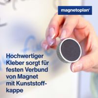 magnetoplan Magnet Discofix Magnum 1660000 34mm weiß 10 Stück
