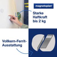 magnetoplan Magnet Discofix Magnum 1660000 34mm weiß 10 Stück